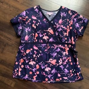 Set of 2 Size 3X Koi scrub tops